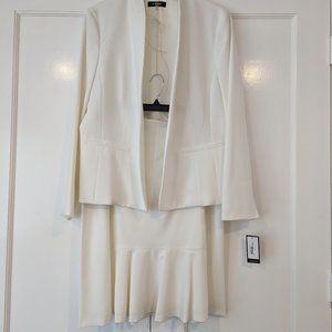 Nine West Skirt Suit, White, Jacket XL, Skirt 14